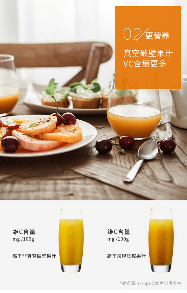 krups真空破壁机kb985a80白色