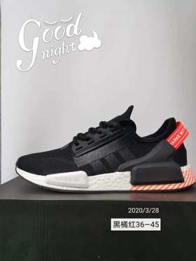 16_Adidas NMD R1 V2 黑橙 黑橘黄 36—45