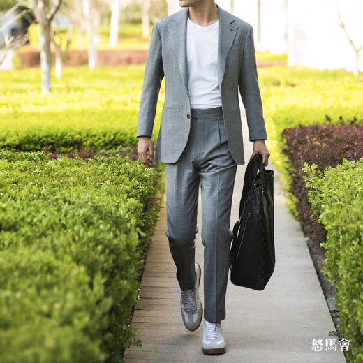 Reda ATTO Super110's 防污不易皱灰色小千鸟格全麻衬套装 商品图2