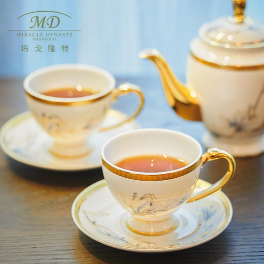 【玛戈隆特】进博盛宴6头茶具套装 珐琅彩骨瓷家用茶具咖啡具礼盒装 商品图2