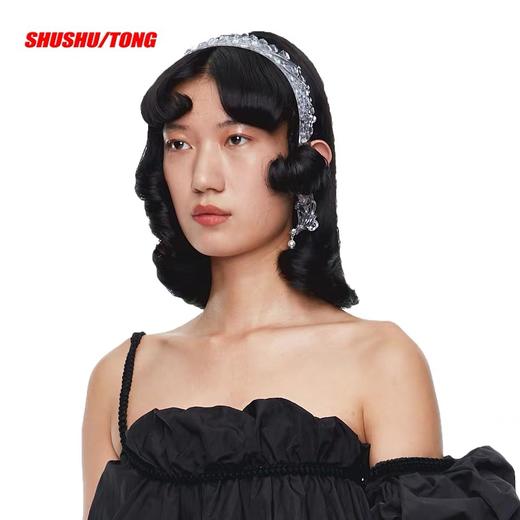 SHUSHU TONG x YVMIN尤目 3D打印透明浪花珍珠浮雕耳钉耳环女配饰 ss20ac06pla001ts100 商品图1