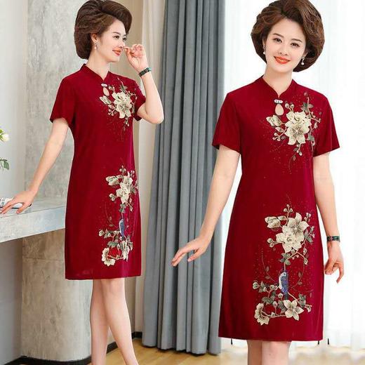 MQ-1099-2015夏装新款洋气大码遮肚显瘦改良长袖连衣裙YY 商品图0