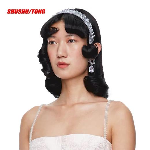 SHUSHU TONG x YVMIN尤目 3D树脂打印透明梨形水晶宝石耳钉女吊坠 ss20ac07pla001ts100 商品图2