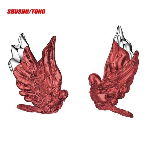 SHUSHU/TONG 鸽子耳钉（一对） ss20ac08pla001rd100 商品图1