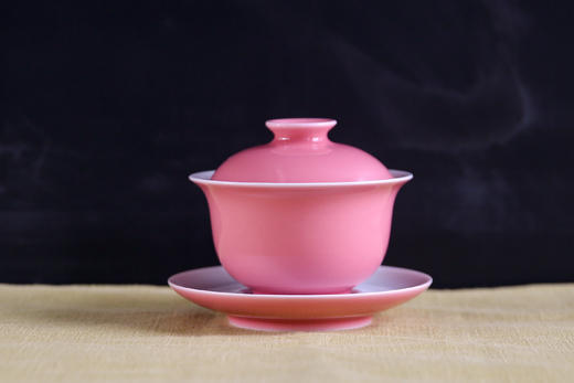 醉颜-粉色盖碗 商品图0