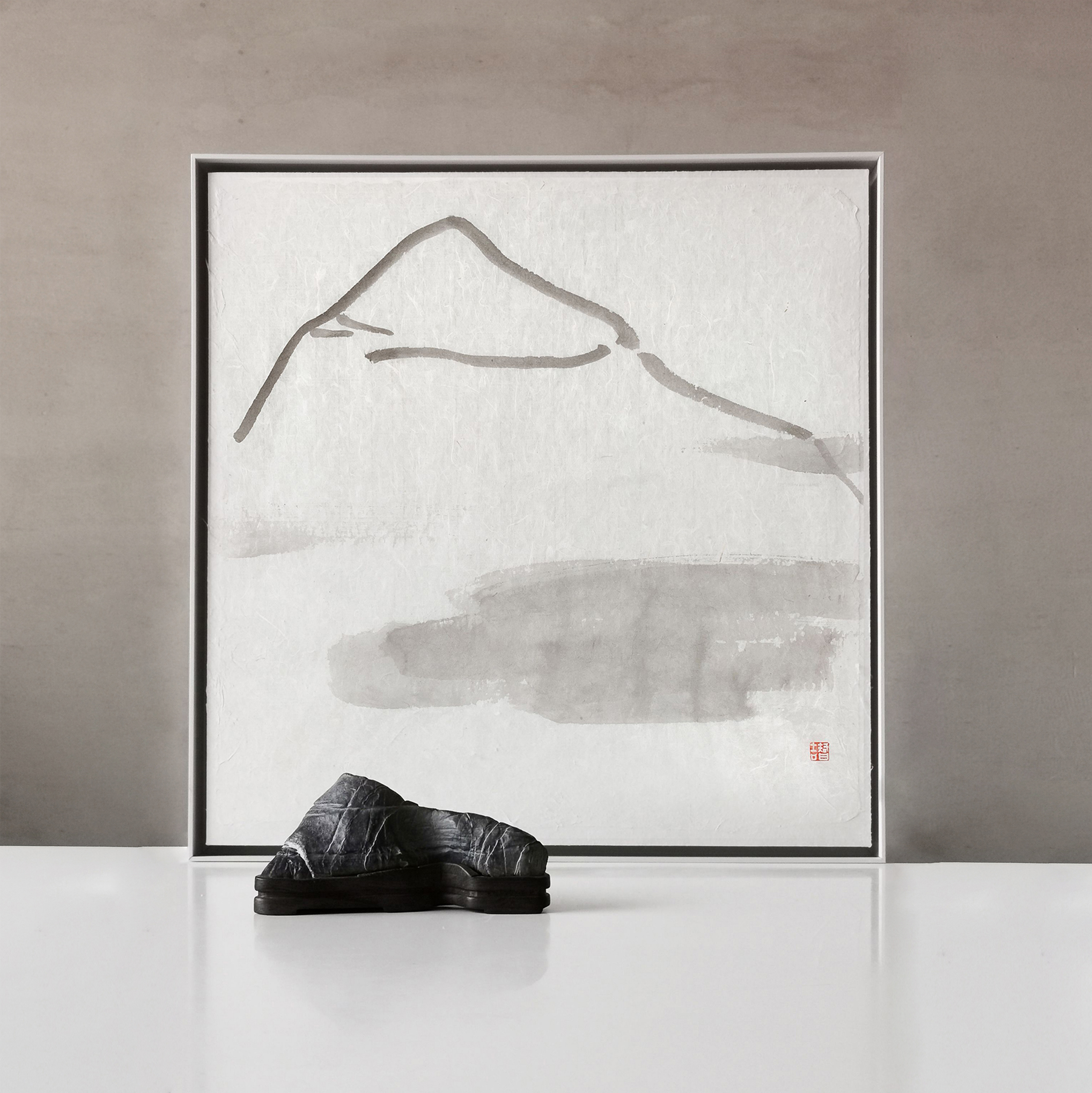 一石一画 - 雪  岭 -智吉水墨原作