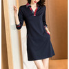 DL-5042春季新款时尚气质拼接一步裙修身显瘦休闲针织连衣裙 商品缩略图0