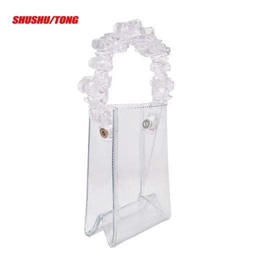 SHUSHU TONG 2020春夏新款树脂3D打印浮雕手柄包包透明手提方包女 ss20ac11pvc001ts100 商品图0