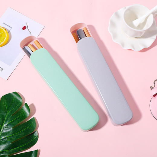 【积分兑换】【简约麦色餐具套装】不锈钢勺叉竹筷餐饮用具中式学生青少年环保餐具 商品图3