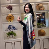 YOPOTA/优品堂“明媚秋色”重磅桑蚕丝缎面盘扣披肩围巾 商品缩略图0