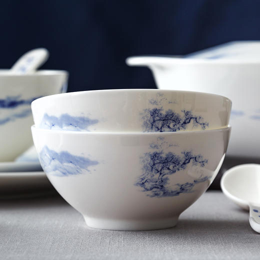 48头山水情骨瓷餐具套装 商品图2
