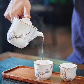 【玛戈隆特】进博盛宴一壶两杯旅行茶具骨瓷功夫家用茶具套装礼盒装