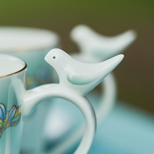 【玛戈隆特】M20西湖盛宴小鸟对杯茶杯骨瓷马克杯情侣对杯 礼盒装 商品图1
