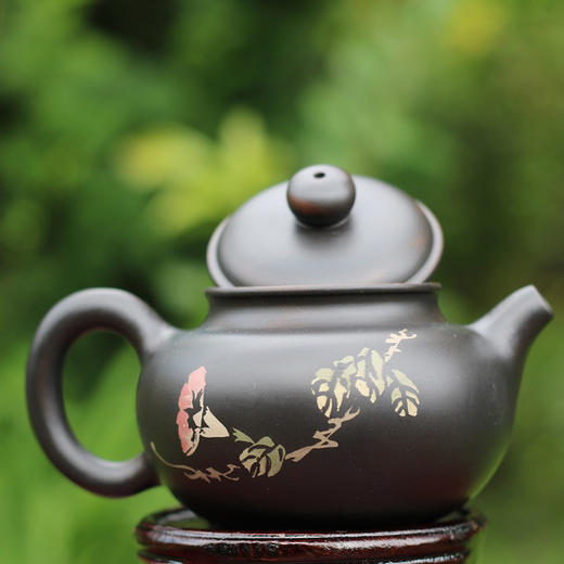 五色土非紫砂如意壶云南建水紫陶五彩泥纯手工无釉磨光