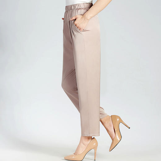 MQ-JNJP204夏装薄款宽松休闲高腰仿真丝九分裤YY 商品图2