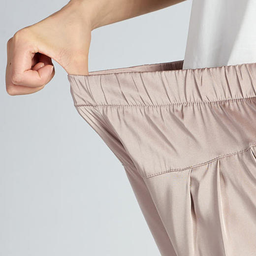 MQ-JNJP204夏装薄款宽松休闲高腰仿真丝九分裤YY 商品图5