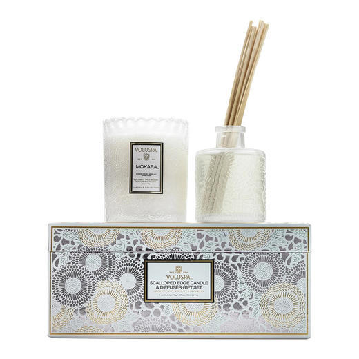 Voluspa香氛礼盒 好莱坞御用浮雕蕾丝杯蜡烛  新年圣诞情人节企业客户精选礼品 商品图1