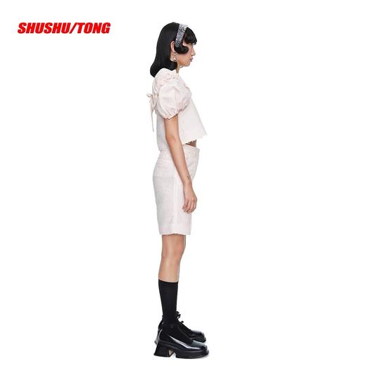 SHUSHU/TONG 蝴蝶结泡泡袖上衣 ss20to02co681ba100 商品图5