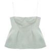 SHUSHU TONG2020春夏新款浅绿色透明编绳吊带收腰平口抹胸上衣女 ss20to03pl200gn100 商品缩略图5