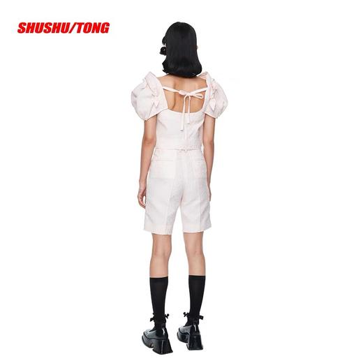 SHUSHU/TONG 蝴蝶结泡泡袖上衣 ss20to02co681ba100 商品图4