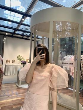 SHUSHU/TONG 泡泡袖硬纱上衣 ss20to17kkf204pk100