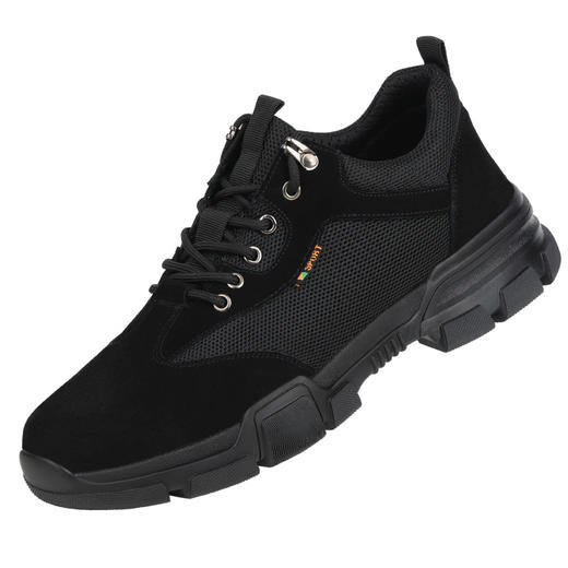 京途劳保鞋男透气安全工作鞋钢包头防砸防刺穿橡胶底舒适耐磨四季款 时尚网布款 商品图2