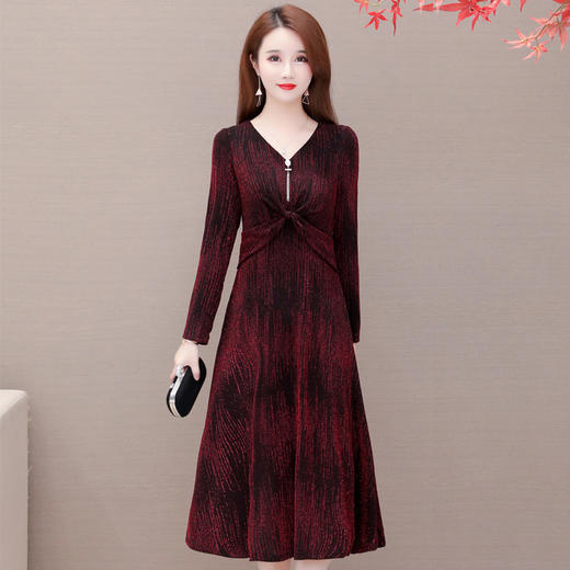 YWE MLN9919新款韩版修身显瘦长袖A字裙【优】 商品图2