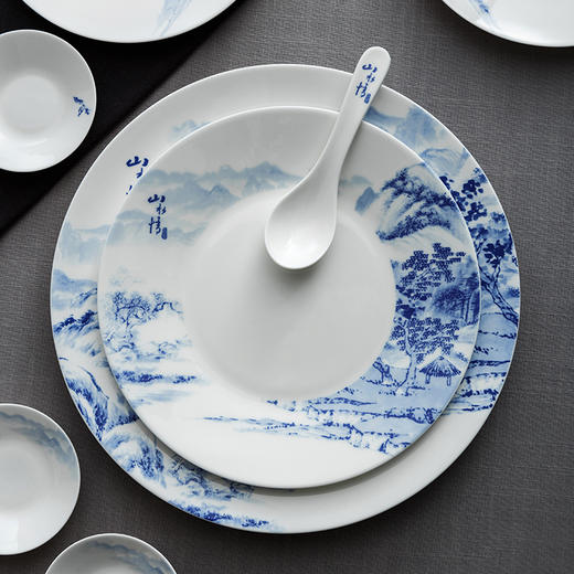 48头山水情骨瓷餐具套装 商品图5