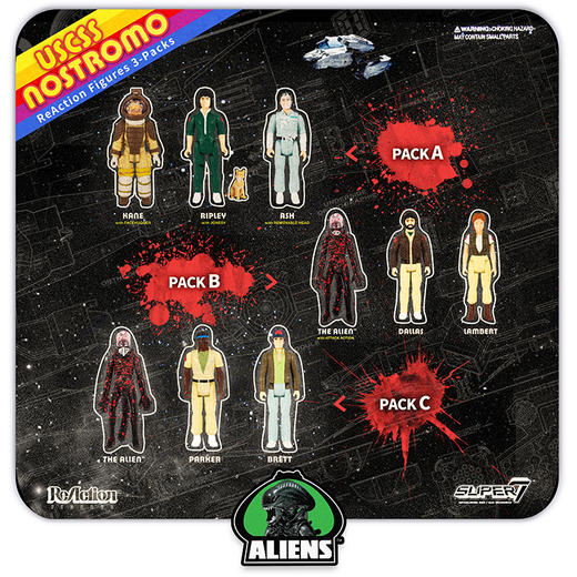 Super7 异形 挂卡组合 Alien ReAction Figure 商品图0