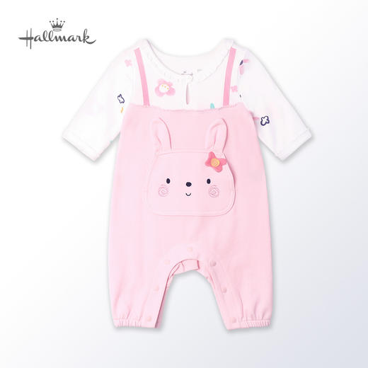 Hallmark贺曼童衣春夏女婴儿纯棉连身衣九分袖宝宝连体衣薄HH1F0510 商品图0