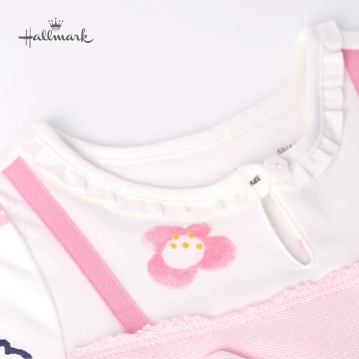 Hallmark贺曼童衣春夏女婴儿纯棉连身衣九分袖宝宝连体衣薄HH1F0510 商品图1