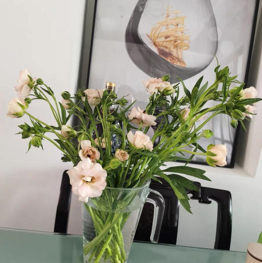 配花-蝴蝶洋牡丹-香槟色-5支 商品图2