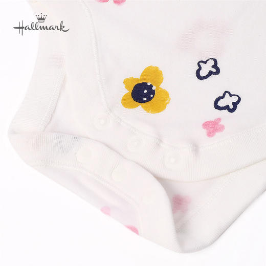 Hallmark贺曼童衣四季女婴儿女宝宝纯棉长袖薄款三角爬包屁衣服两件装HH1F0502 商品图4