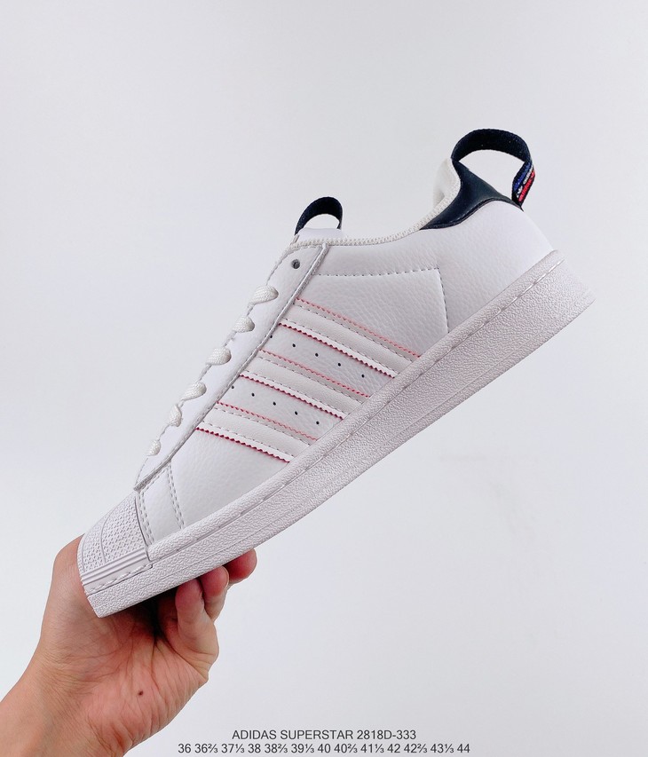 阿迪达斯adidassuperstariiwhiteblackred贝壳头经典百搭休闲运动板鞋