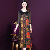 WXY-9180夏装新款真丝宽松优雅印花连衣裙 商品缩略图1