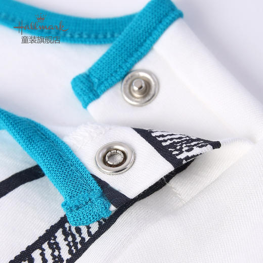 Hallmark贺曼童衣童装夏季新款男婴儿宝宝潮装纯棉假两件短袖连体衣HJ1P0202 商品图3