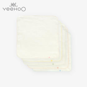 英氏婴儿新生儿擦口水巾纱布洗脸巾男女宝宝手帕5件装181B0352