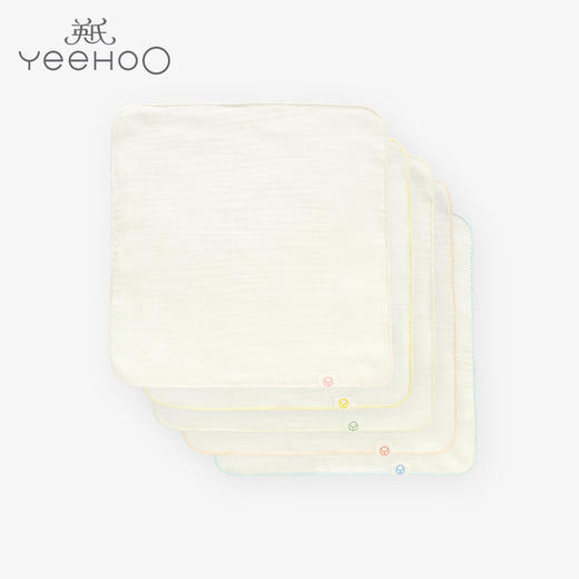 英氏婴儿新生儿擦口水巾纱布洗脸巾男女宝宝手帕5件装181B0352 商品图0