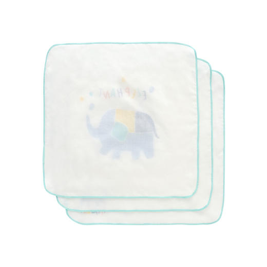 英氏婴儿新生儿擦口水巾纱布洗脸巾男女宝宝手帕3件装181B0342 181B0347 商品图2