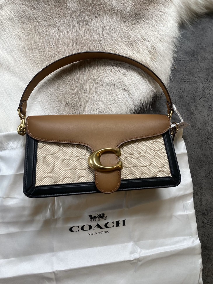 coach浮雕拼色酒神包