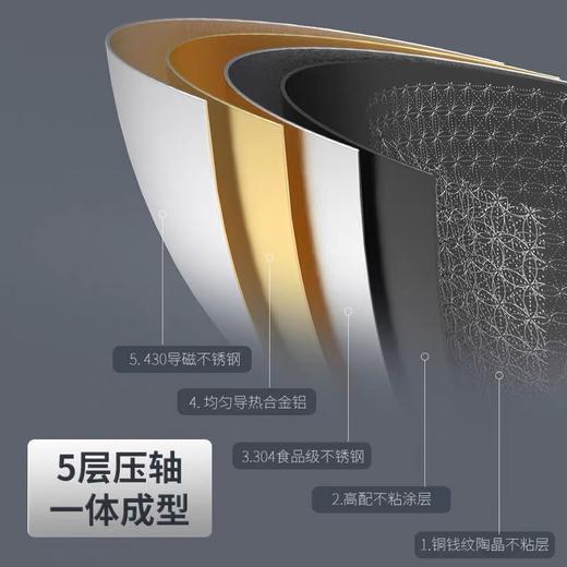 cizzle喜时【安馨】精雕网纹炒锅不粘锅不锈钢煎盘煎牛排家用平底锅炒菜锅30cm 商品图6