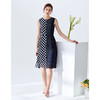 EITIE爱特爱夏季新款洋气波点拼接无袖收腰连衣裙女中长59076117 商品缩略图1
