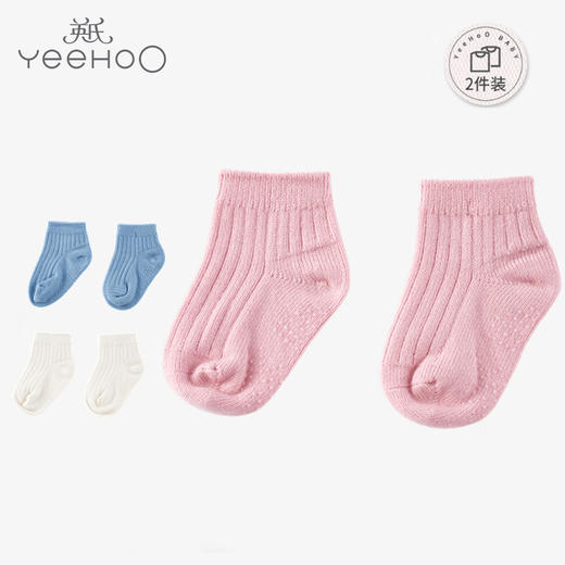 英氏婴儿袜子秋冬季保暖新生儿防脱防掉毛巾袜女童羊毛厚袜四季袜10992786 10992816 10992787 商品图0