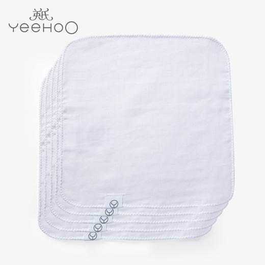 英氏婴儿新生儿擦口水巾纱布洗脸巾男女宝宝手帕5件装181B0350 商品图0