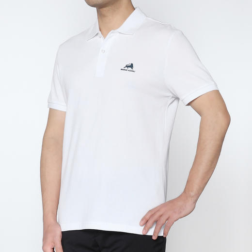 Marco Azzali 白色胶印小豹子POLO衫 T5258300 商品图1