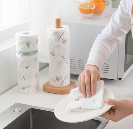 【厨房纸巾】可水洗懒人抹布无纺布巾干湿两用清洁去油纸一次性洗碗布 商品图0