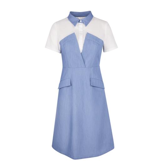 欧芮儿新款a字裙衬衫连衣裙8XLB11306 商品图4