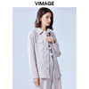 VIMAGE纬漫纪时尚帅气工装风中性风简约衬衫女上衣V1309901 商品缩略图2