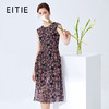 EITIE爱特爱夏季新款时尚减龄包肩袖收腰印花连衣裙女裙5907650 商品缩略图0