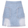 欧芮儿超显瘦口袋牛仔半身裙女水洗收腰a字短裙子 商品缩略图4